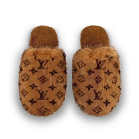 lv slippers for ladies|fuzzy louis vuitton slippers.